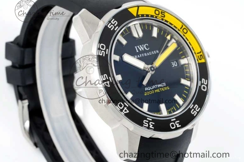 MIROTIME 0815 Bright Aquatimer Automatic SS RSF 1:1 Best Edition Black Yellow Dial on Black Rubber Strap A 7068